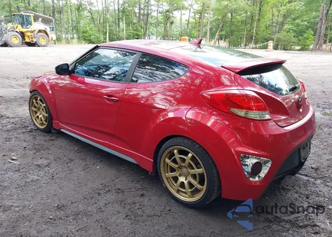 2014 Hyundai Veloster Turbo W/Black from USA, damaged, VIN KMHTC6AE9EU209444